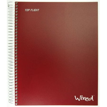 Top Flight Wired 5 Subject Wirebound Notebook College Rule Color May Vary
