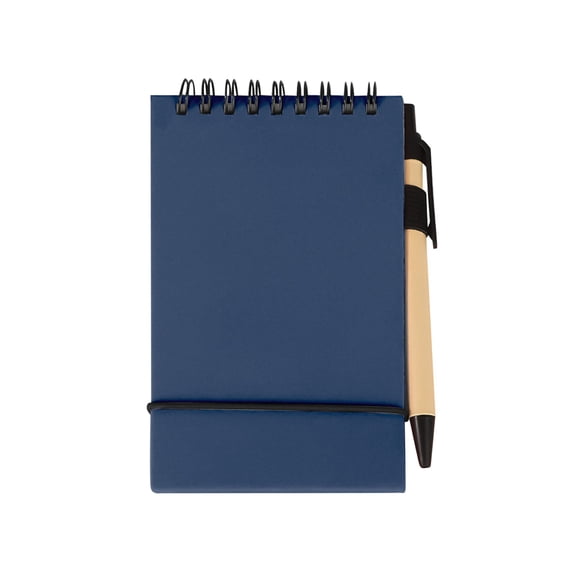 Top Flip Notebook, 3.6x5.8 Inches 50 Sheets 100 Pages Portable Scratch Pads with Pen Loop Compact Pocket Steno Pads for Business Meetings, Deep Blue, LLLDMXY