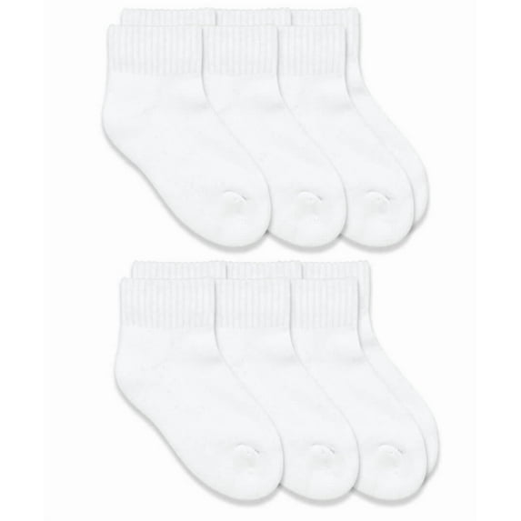 Top Flite Mens Socks, Sport Cushion Ribbed Cotton Athletic Quarter Ankle Socks, 6 Pair