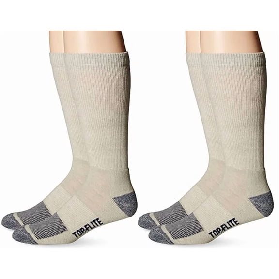 Top Flite Mens Sport Ultra-Dri Performance Cushion Crew Socks 2 Pair Pack
