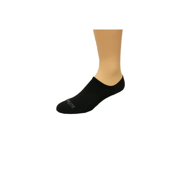 Top Flite Seamless Toe No Show Socks, Black, (L) W 9-12 / M 9-13, 2 Pair
