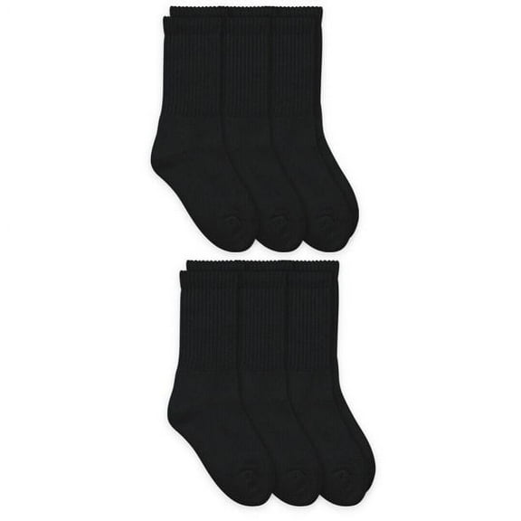 Top Flite Womens Sport Cushion Ribbed Crew Socks 6 Pair Pack