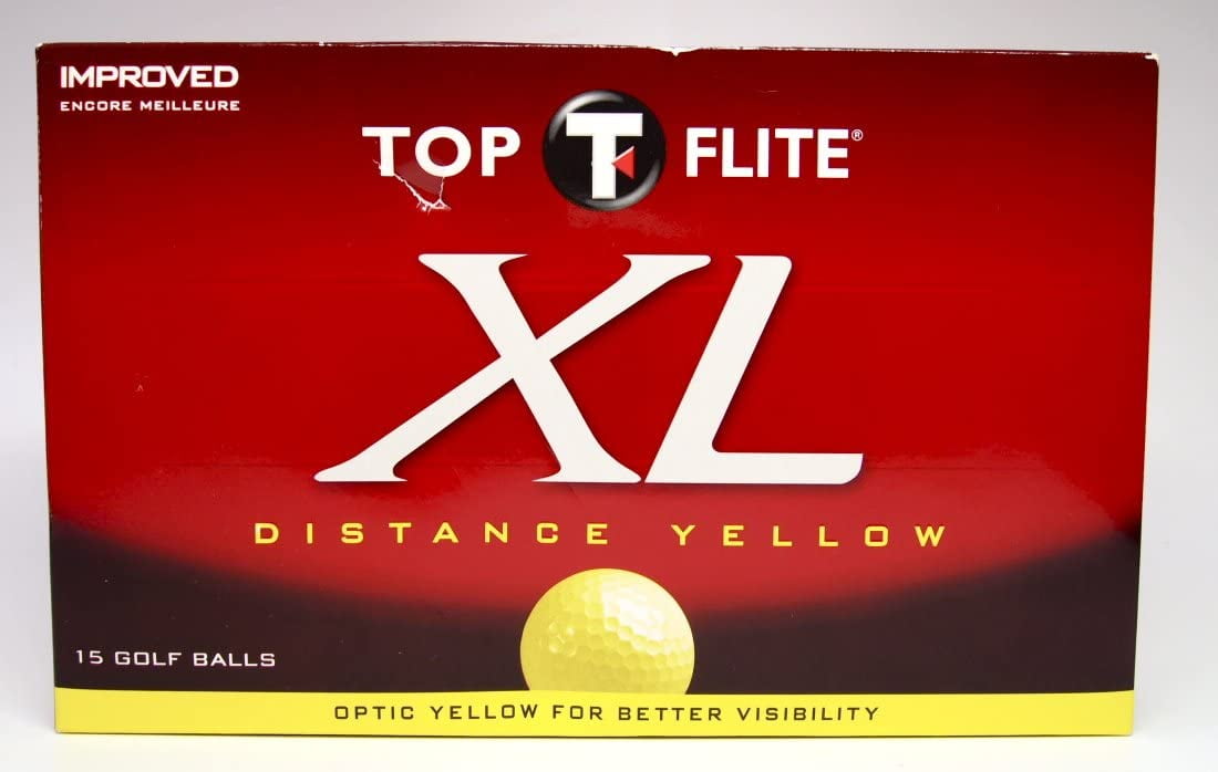 Top Flite XL Distance Golf Balls (Yellow, 15pk) Long & Strong NEW
