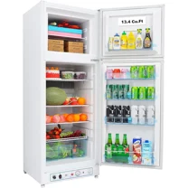 Smad 9.7 cu ft Top-Freezer Refrigerator LPG Gas/AC Fridge Vacation