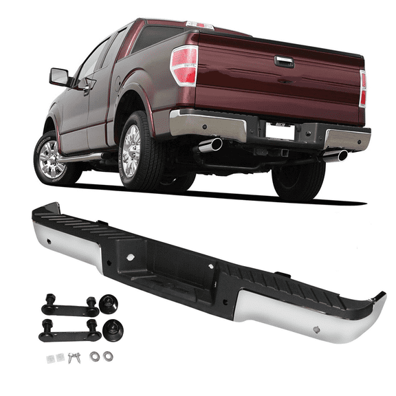 Top Gear Motors 20092014 Ford F-150 Styleside Steel Rear Bumper with Sensor Holes