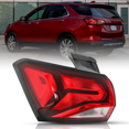thumbnail image 2 of Driver Side Outer Tail Light For 2022-2024 Chevy Equinox – Incandescent, Chrome Housing, Red/Clear Lens 2 of 3