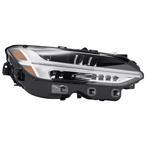 Top Gear Motors Black LED Headlight Passenger Right Side for 2018-2023 VOLVO V90 Clear Lens