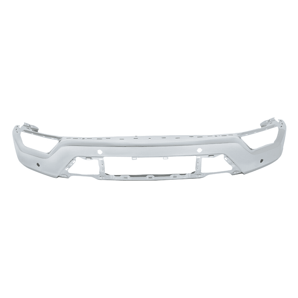 Top Gear Motors Front Bumper for Ford F-150 2021–2023 Chrome Steel with 6 Parking Sensor Holes Replacement Assembly
