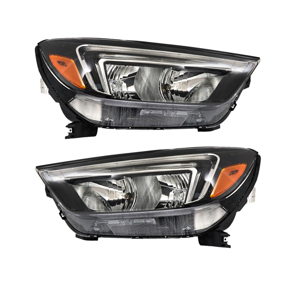 Top Gear Motors Halogen Headlight Assembly Set with LED DRL for Buick Encore 20172022 Black Housing Left and Right Replacement