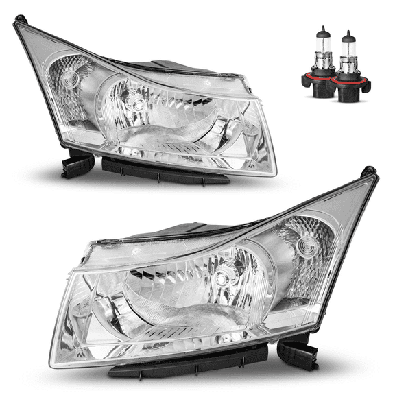 Top Gear Motors Halogen Headlight Pair Left and Right for 20112015 Chevrolet Cruze and 2016 Cruze Limited Chrome Housing Clear Lens