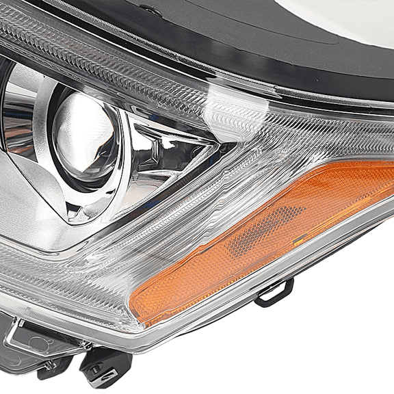 Top Gear Motors Halogen Projector Chrome Headlight Assembly Pair Left and Right for GMC Acadia 20172019 LED DRL Clear Lens