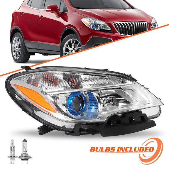 Top Gear Motors Headlight for 20132016 Buick Encore Projector Halogen Passenger Right Side with Bulb