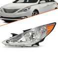 thumbnail image 1 of Top Gear Motors Headlight for Hyundai Sonata 2011–2014 Chrome Housing Left Driver Side Halogen Assembly, 1 of 7