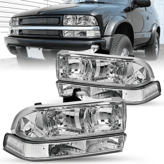 Top Gear Motors Headlights and Bumper Lamps for 19982004 Chevy S10 Pickup and Blazer Left and Right Set