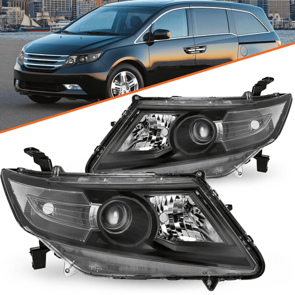 Top Gear Motors Headlights for 20112017 Honda Odyssey Halogen Black Clear Corner Pair (Left & Right)