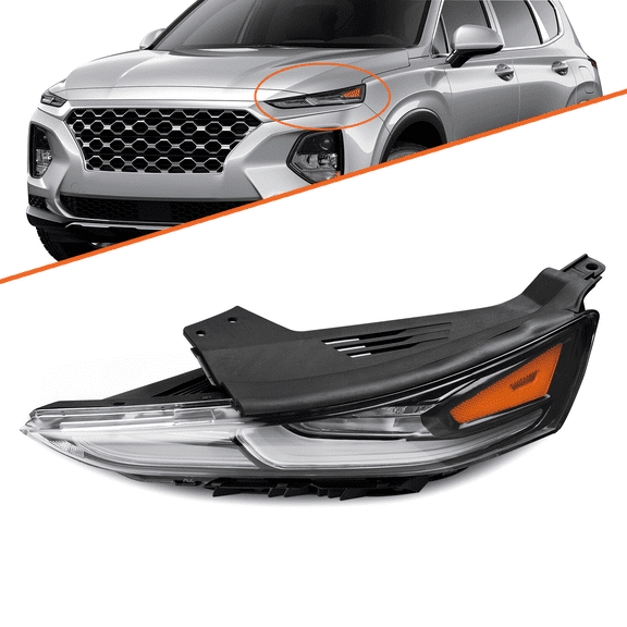 Top Gear Motors LED DRL Headlight for Hyundai Santa Fe 20192020 Left Driver Side OEM Style Assembly