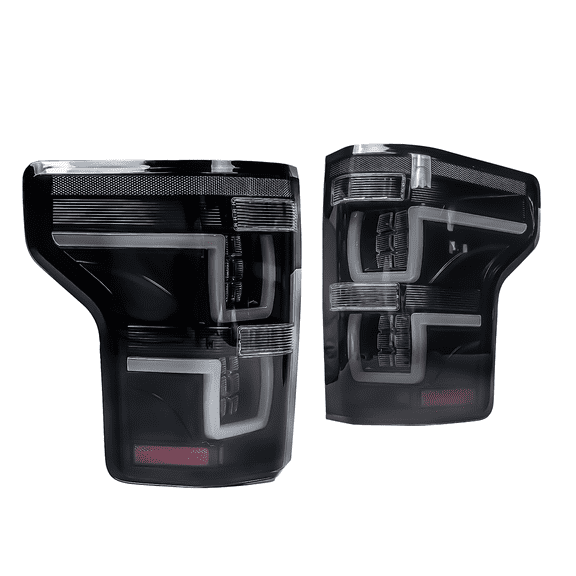 Top Gear Motors LED Tail Lights for 2015-2020 Ford F-150 Clear Lens Rear Lamp Assembly Left + Right Pair