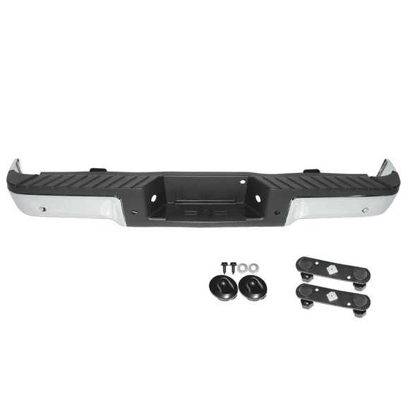 Top Gear Motors Rear Step Bumper Assembly for Ford F-150 20092014, Chrome, With Park Assist Sensor Holes, Direct Replacement