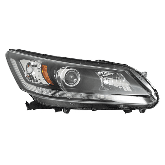 Top Gear Motors Right Halogen Headlight Assembly for Honda Accord 20132015 Black Housing Without LED DRL Passenger Side Direct Replacement
