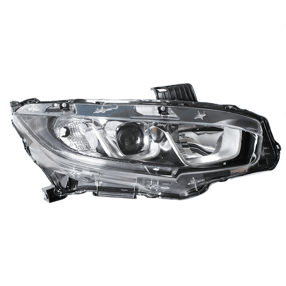 Top Gear Motors Right Halogen Headlight Assembly for Honda Civic 20162021 Chrome Housing Passenger Side Direct Replacement