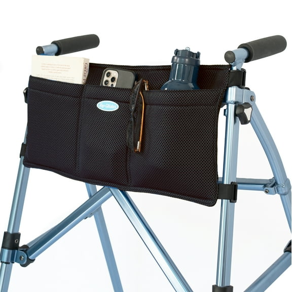 Top Glides 5-Pocket Carry-All Pouch for Stander Folding Walkers (Black)