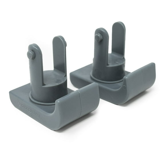 Top Glides Click & Go Walker Ski Glides for Round Tubes, Gray, 1 Pair