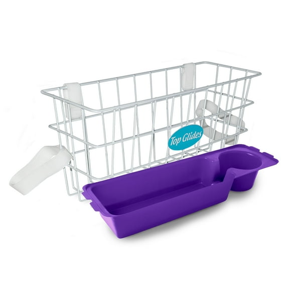 Top Glides Economy Wire Walker Basket (Purple)