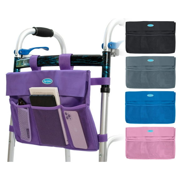 Top Glides Extra-Large Universal 6-Pocket Walker Bag/Tote/Pouch (Purple)