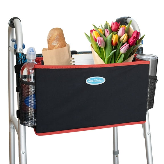 Top Glides Fabric Walker Basket (Red)