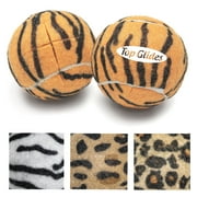 2PCS Top Glides Special Edition Pre-cut Walker Tennis Ball Glides - 1 Pair (Tiger)