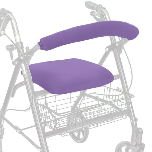Top Glides Universal Rollator Walker Seat and Backrest Covers, Playful Purple