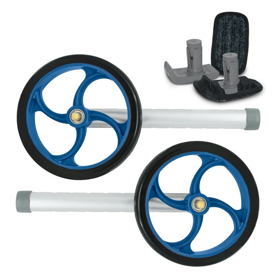 Top Glides Vortex Universal 7 Inch Walker Replacement Wheels Kit - LEGS & GLIDES INCLUDED (Blue)