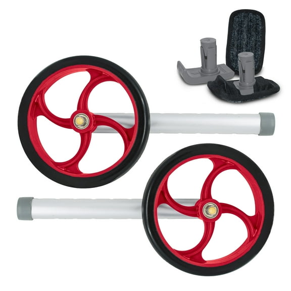 Top Glides Vortex Universal 7 Inch Walker Replacement Wheels Kit - LEGS & GLIDES INCLUDED (Red)