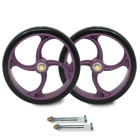 Top Glides Vortex Universal 7 Inch Walker Wheel Kit, Wheels Only, Purple