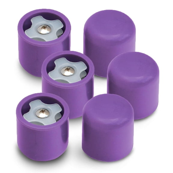 Top Glides Walker Glide Caps, 3 Pairs, Purple