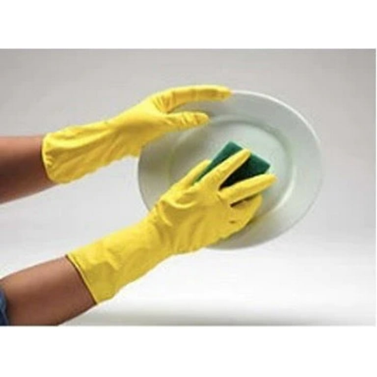 Top Glove Flock-Lined Latex Household Gloves, HHG9-L-CS (Case of 144 pairs)