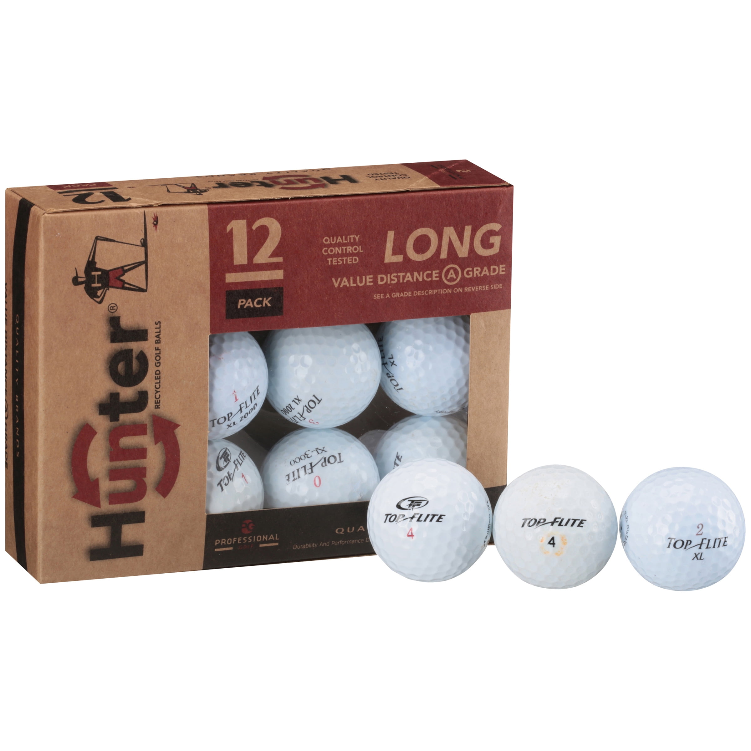 Top Golf Ball Brand Mix Golf Balls, Near Mint, 4a, AAAA Quality, 12 Pack, White