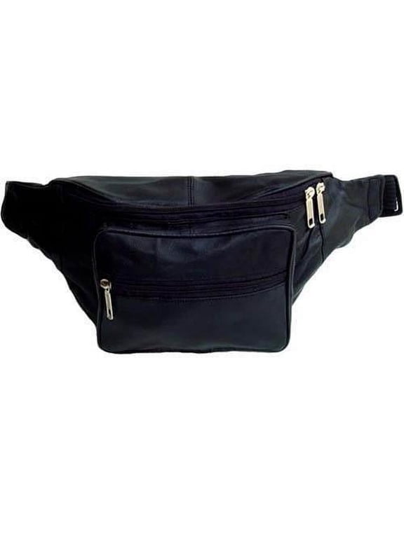 Top Grain Genuine leather Large Waist Bag/Fanny Pack/ Waist Hip Purse 040 (C)