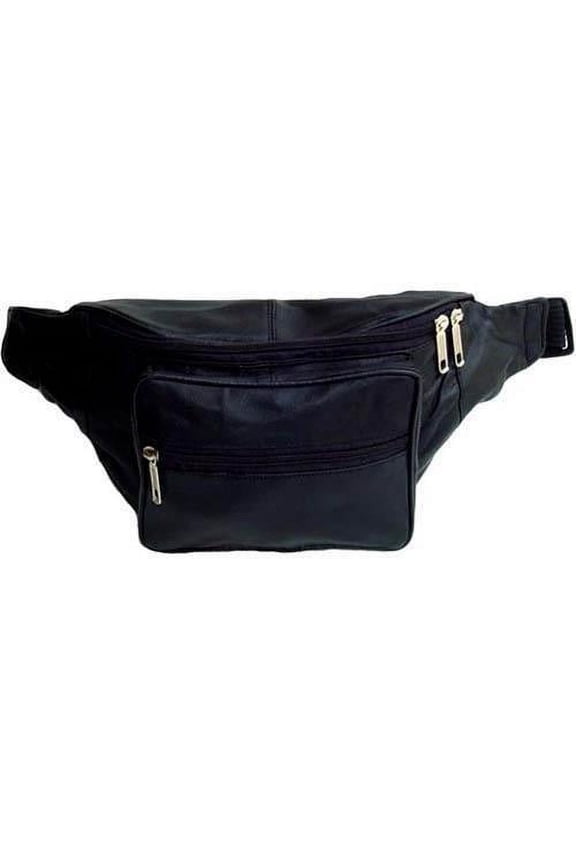 Top Grain Genuine leather Large Waist Bag/Fanny Pack/ Waist Hip Purse 040 (C)