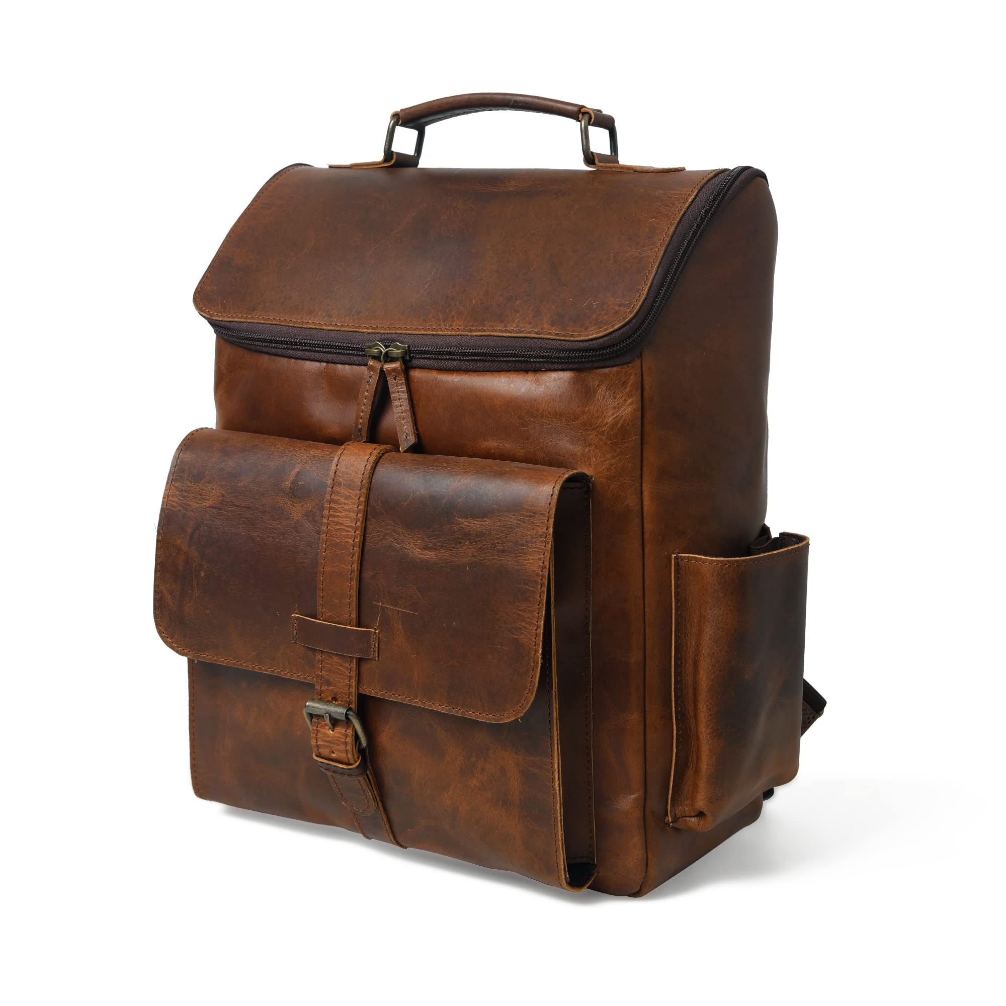 Top Grain Leather Backpack for Women Fashion Work Travel Premium Leather Backpack – Vintage Travel Laptop Work Bag main image 3