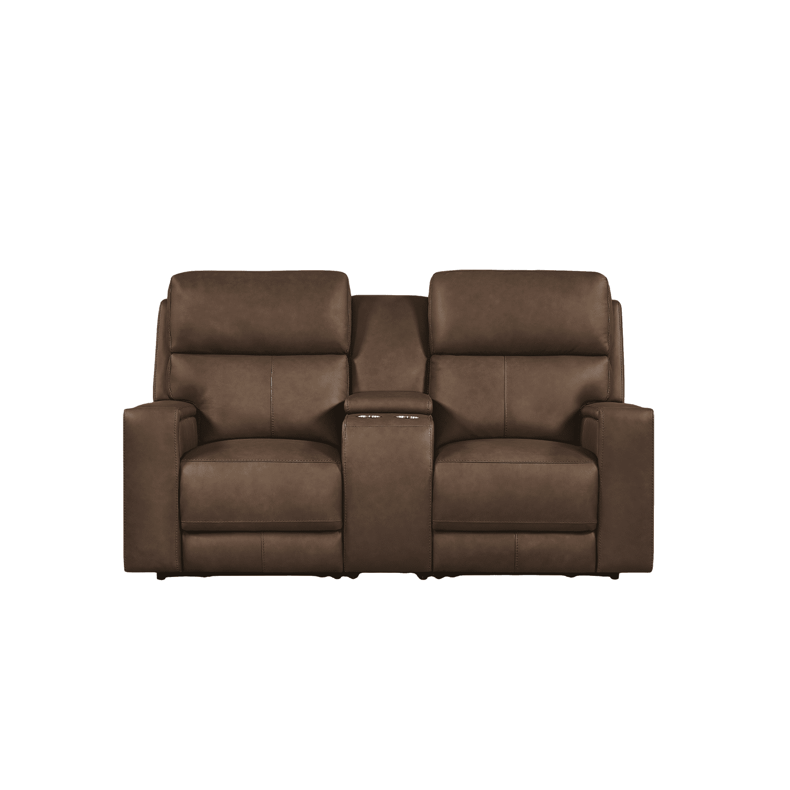 Top Grain Leather Dual-Power Recliner Loveseat Sofa with Zero Gravity ...