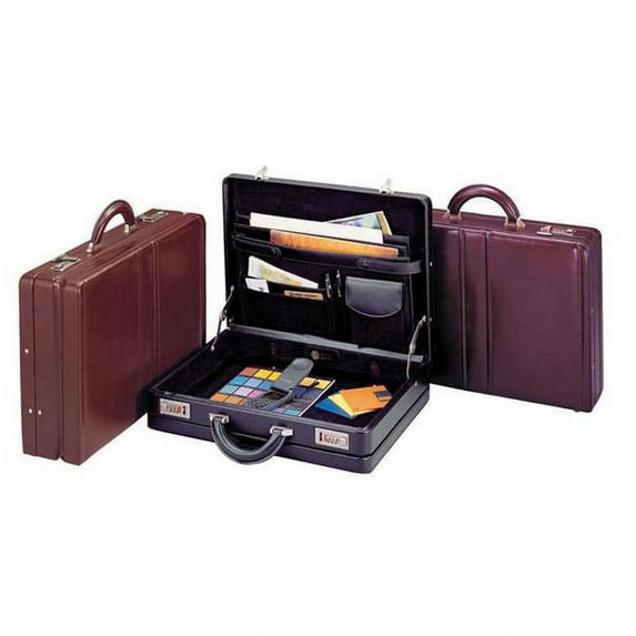 Top Grain Leather Expandable Attache