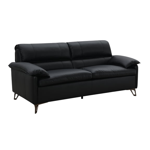 Top Grain Leather Loveseat | Spacious Seating in Living Space | Aluminum Legs | Long - lasting Use