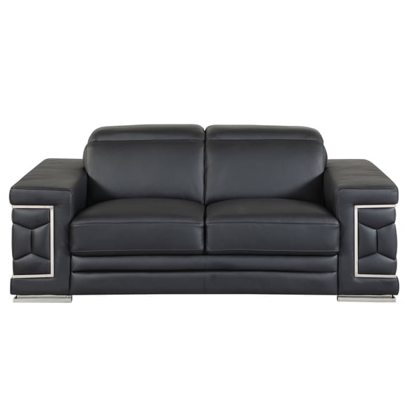 Top Grain Leather Loveseat with Hardwood Frame / Comfortable Seating for Living Room