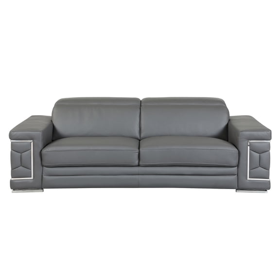 Top Grain Leather Sofa | Reinforced Corner Blocks | Home Theater Setup + Stable Seating