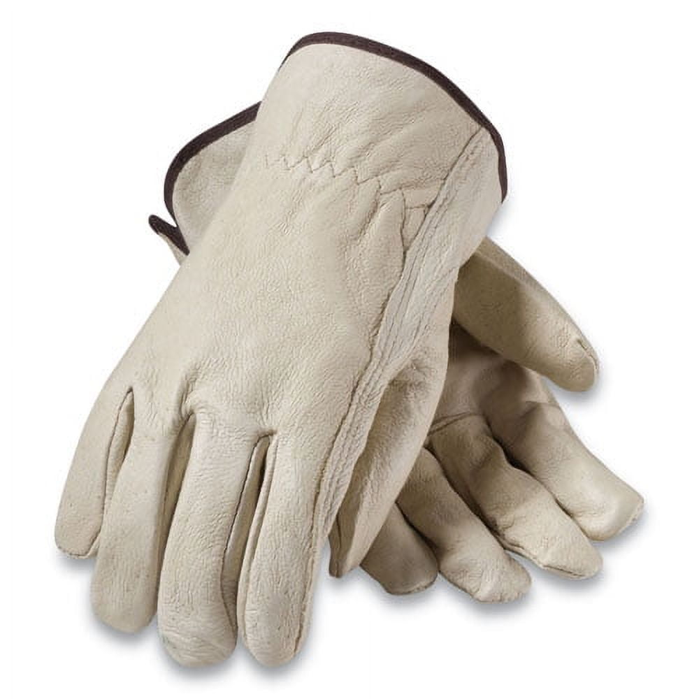 Top-Grain Pigskin Leather Drivers Gloves, Economy Grade, X-Large, Gray