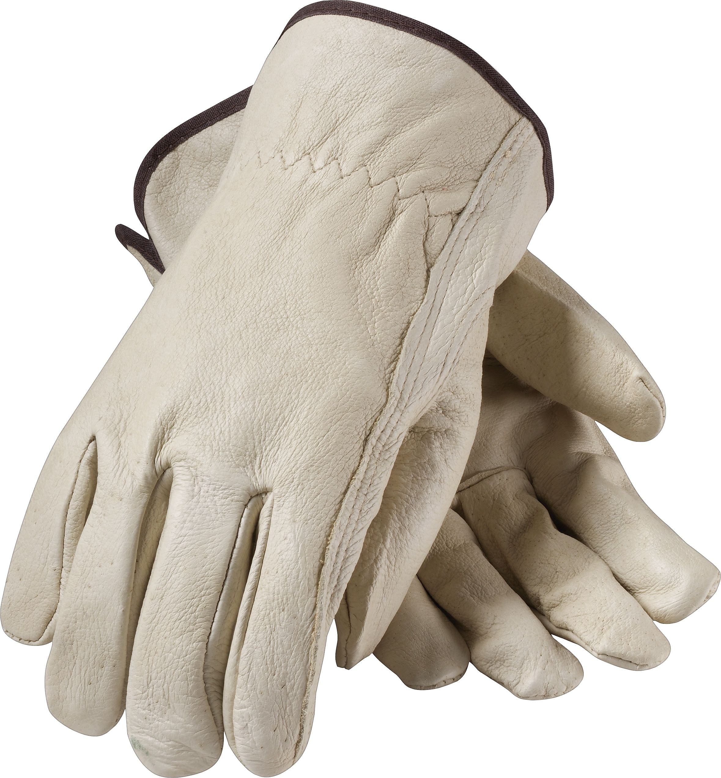 Top-Grain Pigskin Leather Drivers Gloves, Economy Grade, Large, Gray Top-Grain Pigskin Leather Drivers Gloves, Economy Grade, Large, Gray