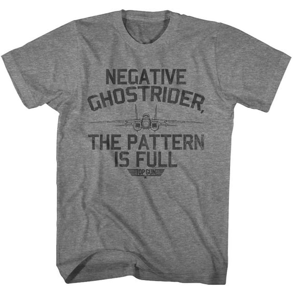 Top Gun 1980's Military Action Movie Negative Ghostrider Pattern is Full T-Shirt