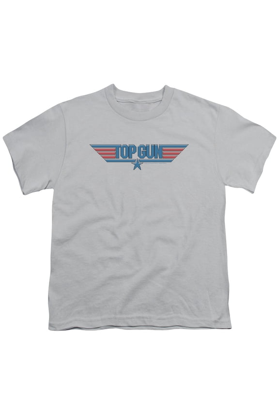 Top Gun - 8 Bit Logo - Youth Short Sleeve Shirt - Large