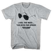 Top Gun Aviator Shades Need for Speed Mens T Shirt GrayHeather, Adult3XL